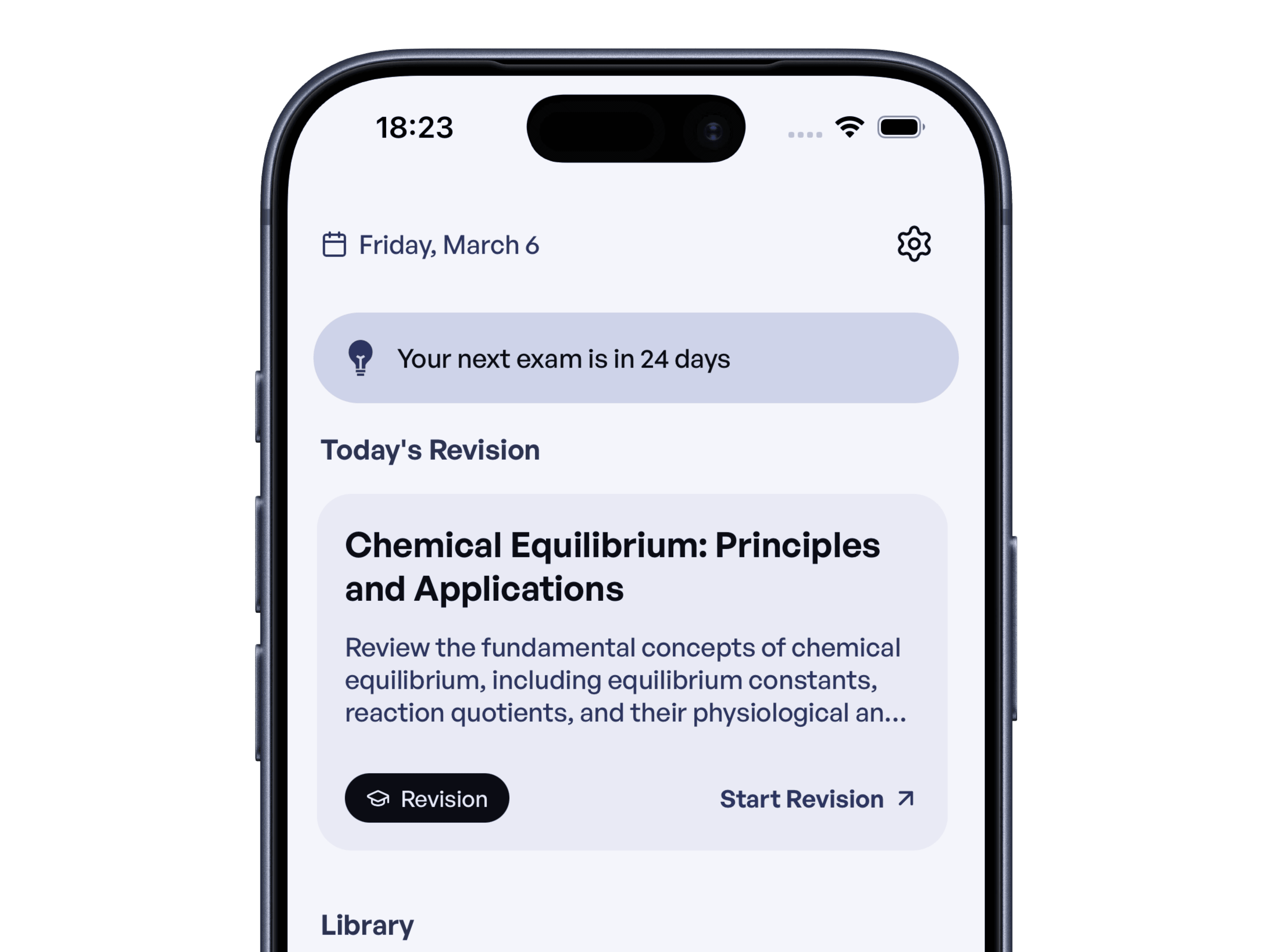 Freshman AI study app interface shown on a phone mockup.